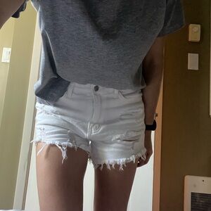 White jeans shorts
